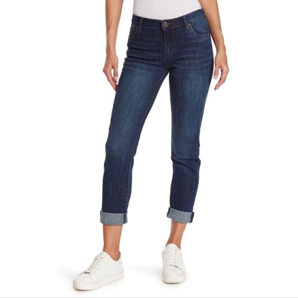 Kut from the Kloth Denim - Kut From The Kloth Katy Boyfriend Jeans Dark Wash Mid Rise Blue Sz 4